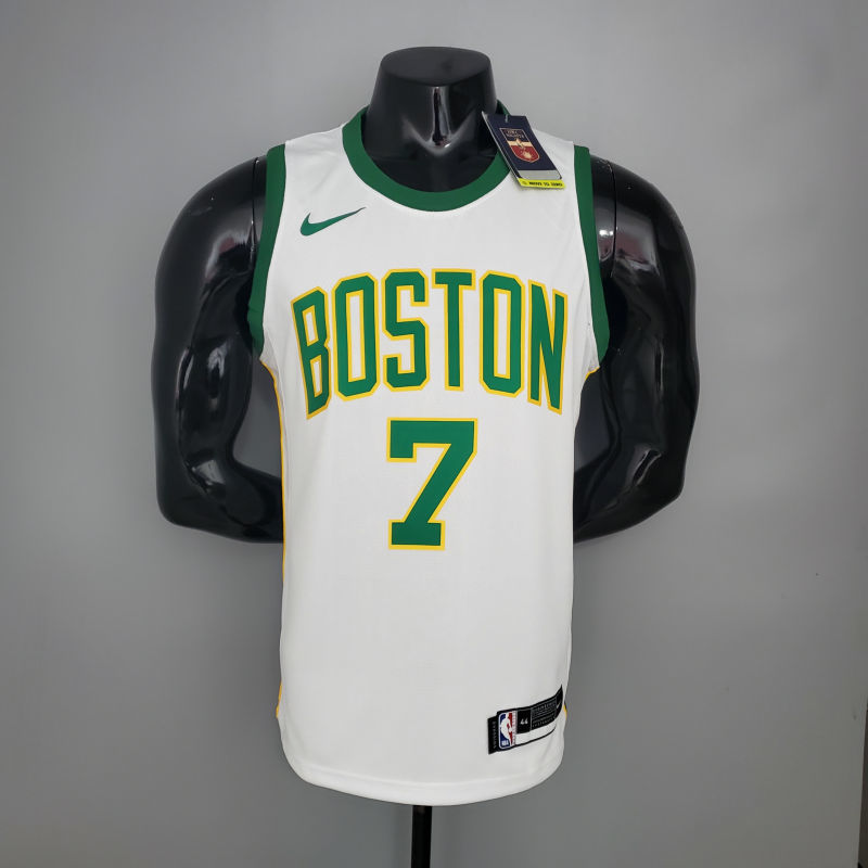 BROWN#7 Celtics White Platinum Limited NBA jersey Size  S-XXL