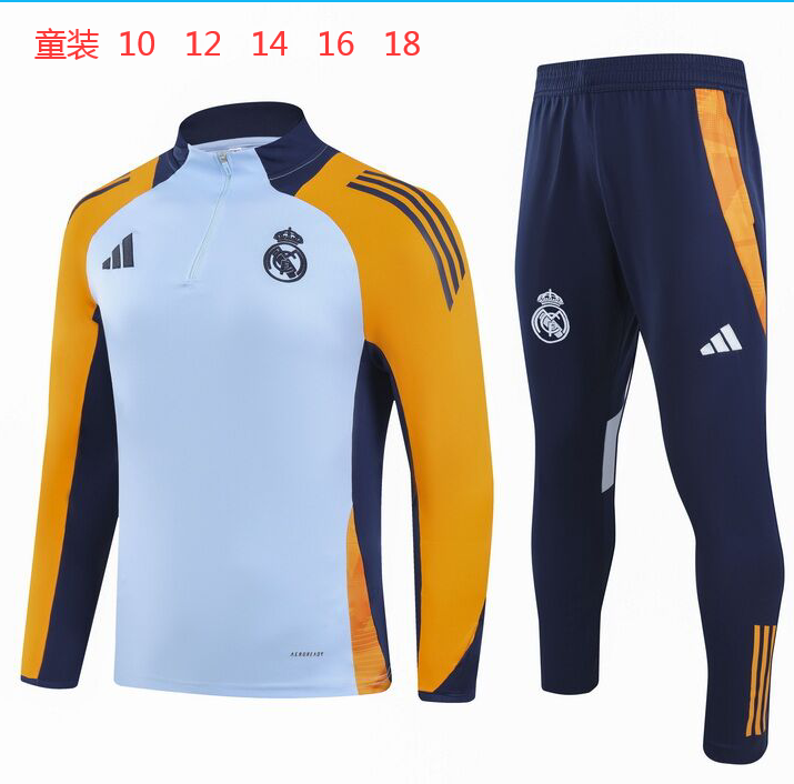 24-25 Real Madrid Kids Long Sleeve Training Suit Yupoo