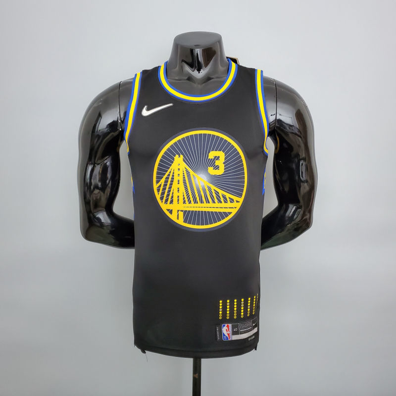 2022 75th Anniversary Poole #3  Warriors City Edition Black NBA Jersey S-XXL