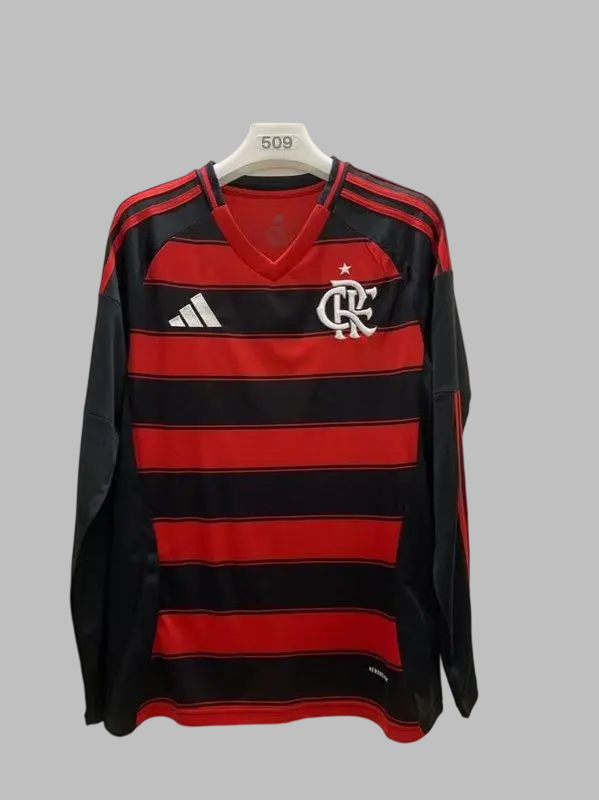 25-26 Flamengo Home Long Sleeve Cheap Soccer Jerseys Yupoo