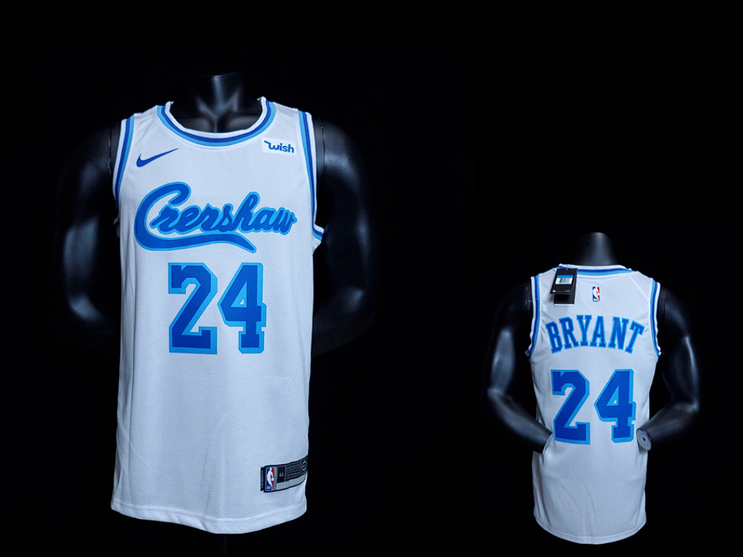 new Bryant #24 Lakers white NBA jersey Size:XS-XXL Nike connect recognition