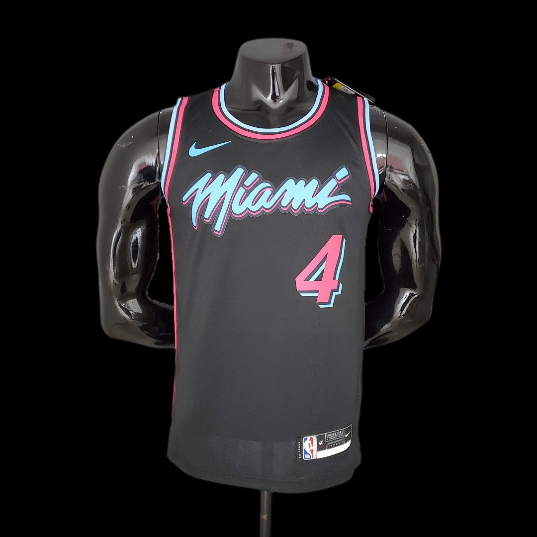 OLADIPO#4 Miami Heat V-neck black NBA jersey Size:S-XXL