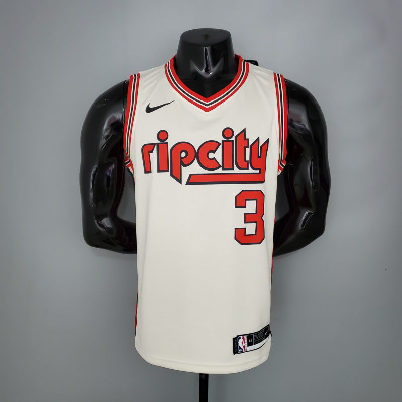 McCOLLUM#3 Portland Trail Blazers Beige NBA Jersey S-XXL