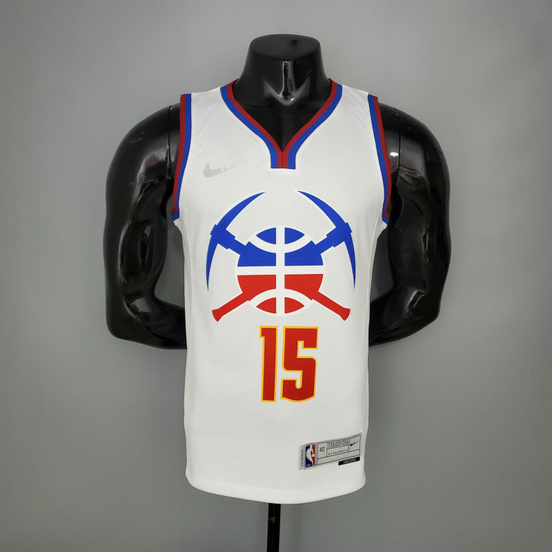 2021 JOKIC#15 Nuggets Bonus Edition White NBA Jersey S-XXL