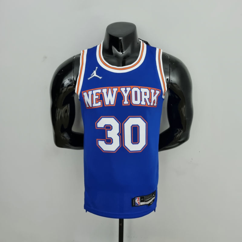 75th Anniversary Randle #30 New York Knicks Jordan Limited Blue NBA Jersey S-XXL
