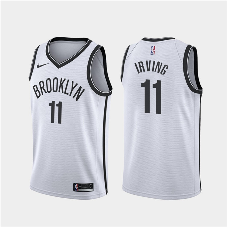 Nets Lrving #11 White Embroidery