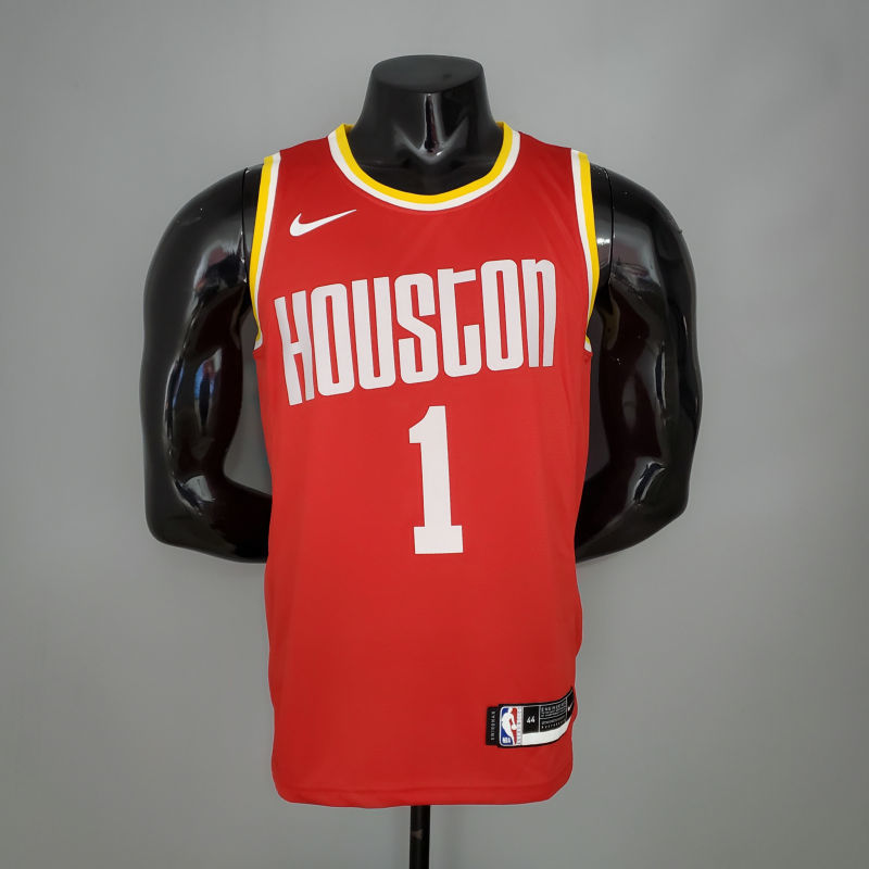 McGRADY#1 Rockets Retro Red NBA Jersey S-XXL