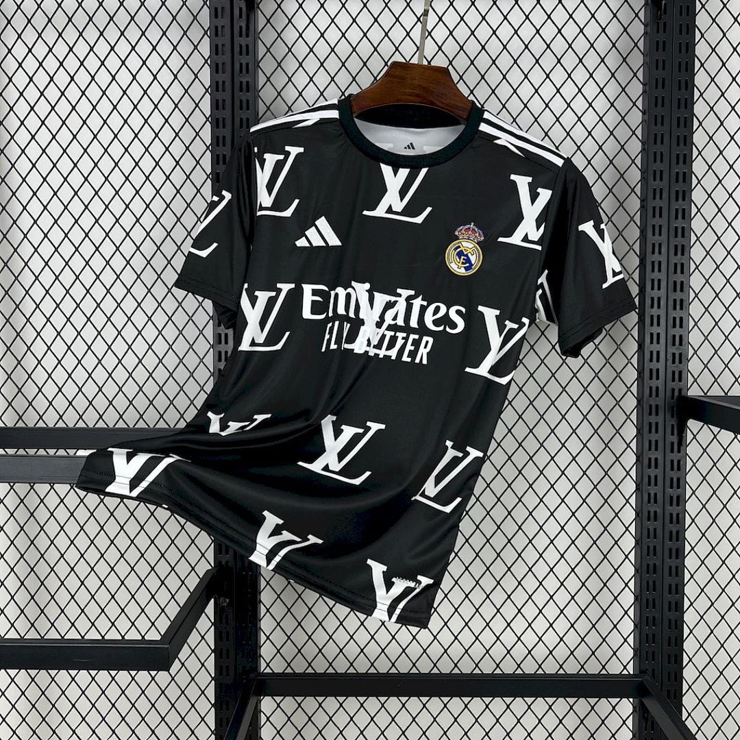 Real Madrid 2025/26 Louis Vuitton Joint Edition Black Jersey