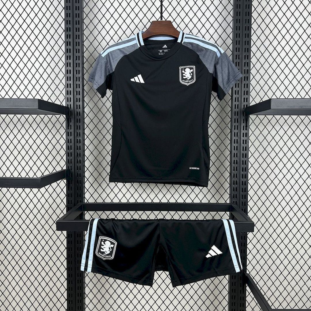 Aston Villa 2025/26 Away Kids Kit