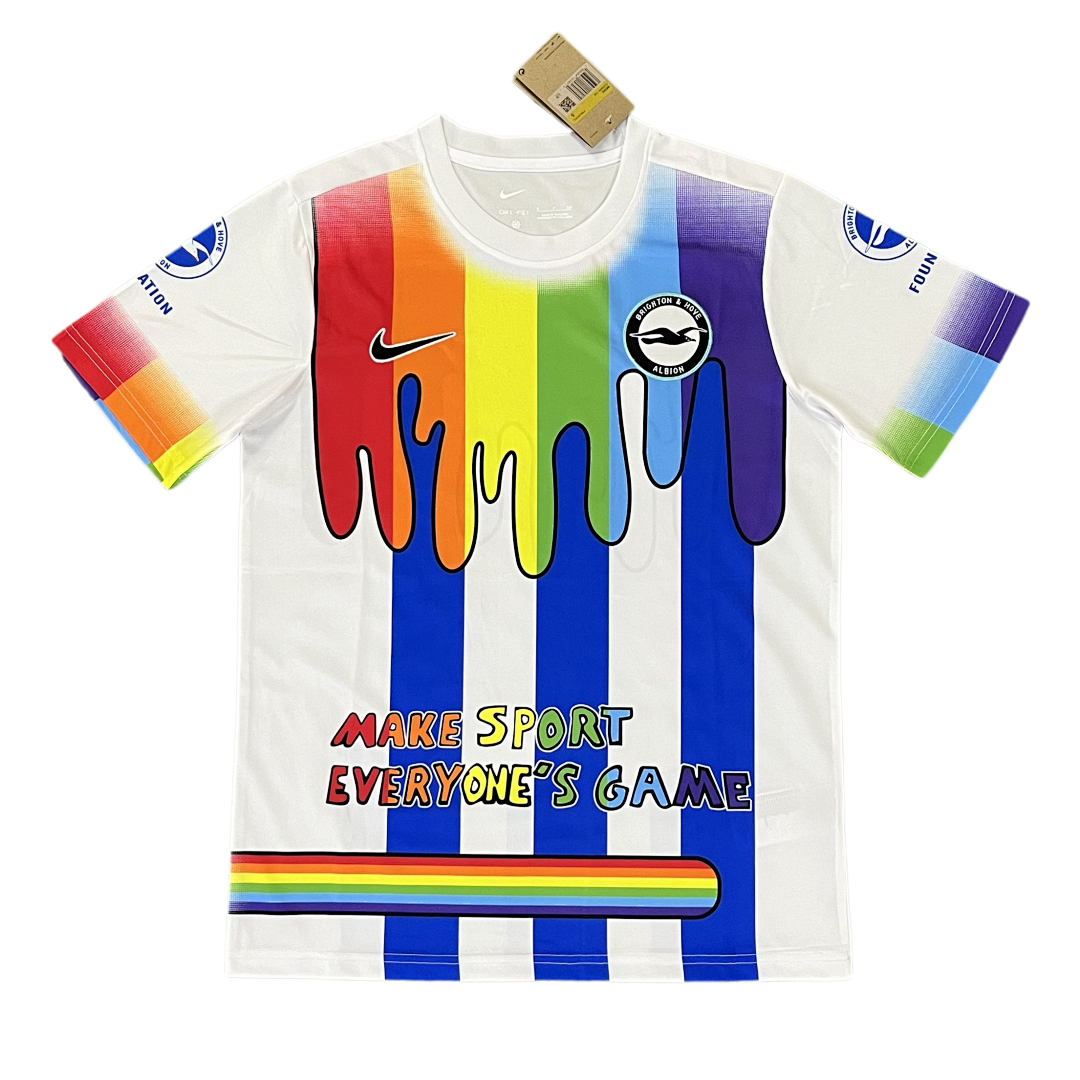 Brighton & Hove Albion 2023/24 Albion Rainbow Laces Pre-Match Jersey  S-XXXXL