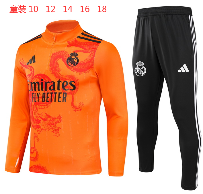 24-25 Real Madrid Kids Long Sleeve Training Suit Yupoo