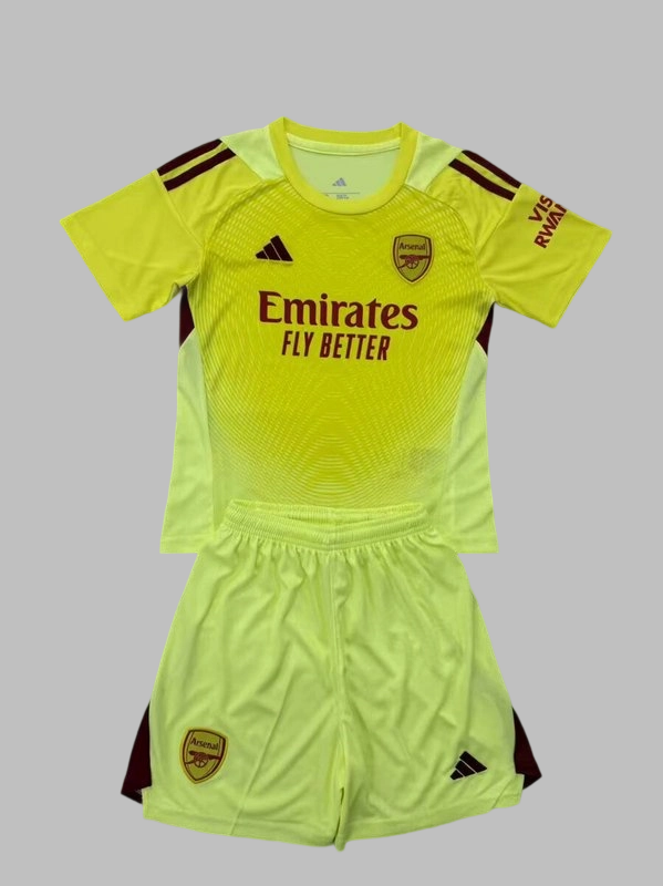 25-26 Arsenal Goalkeeper Kids Cheap Soccer Jerseys Yupoo