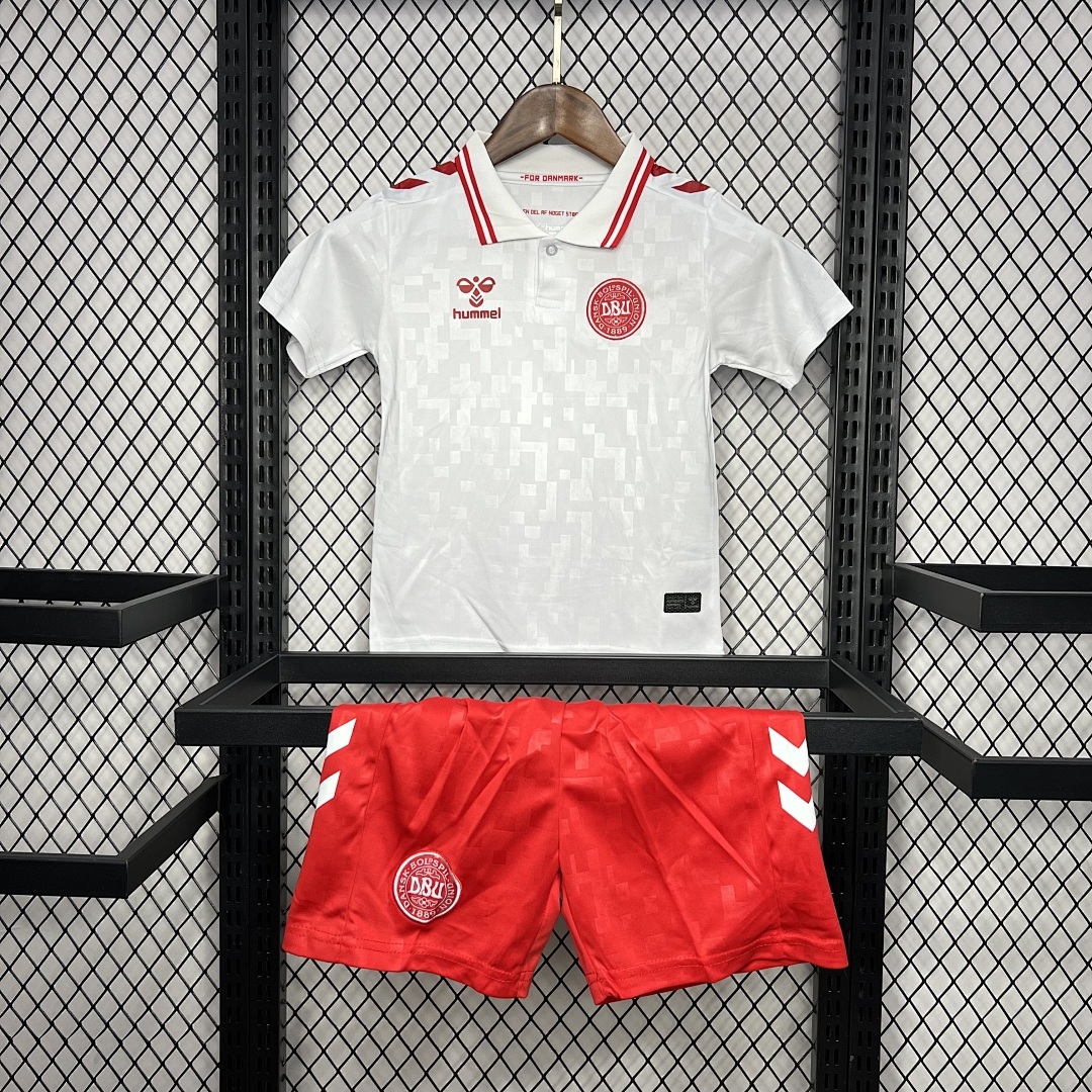 Denmark 2024/25 Euro Away Kids Kit