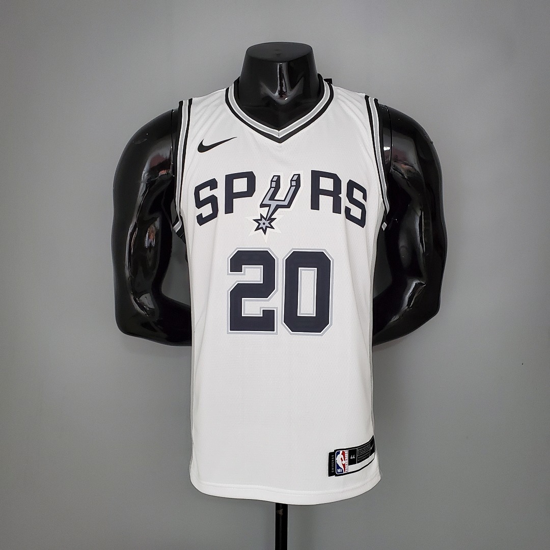 GINOBILI#20 Spurs White NBA Jersey S-XXL