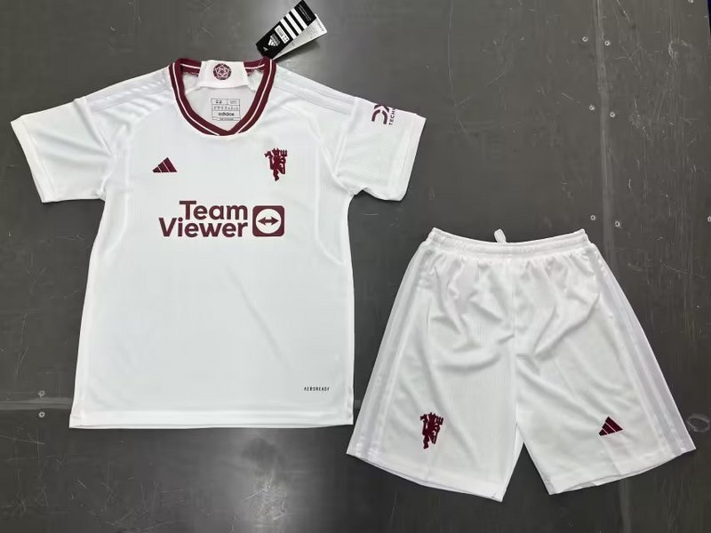 23-24 M-anchester U-nited Away Kids Soccer Jerseys Yupoo