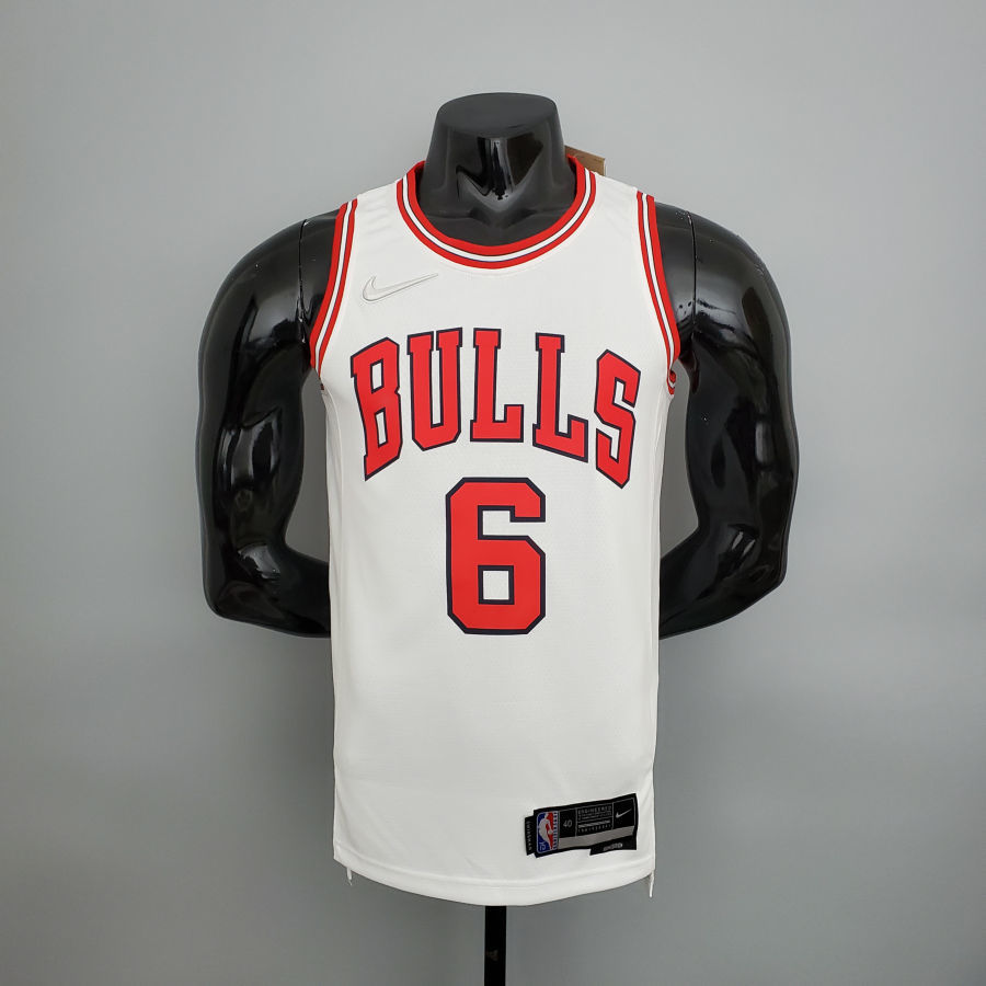 75th Anniversary CARUSO#6 Bulls White NBA Jersey S-XXL