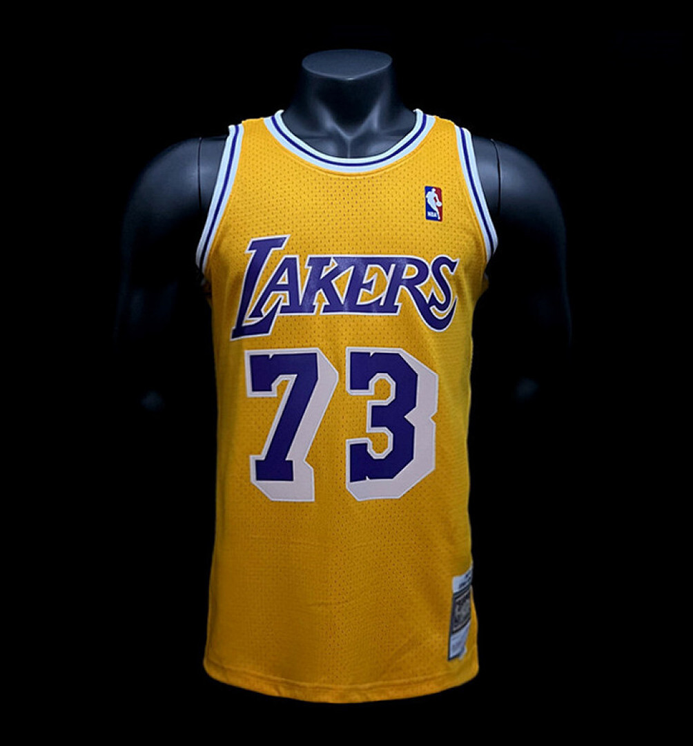 RODMAN#73  Los Angeles Lakers yellow retro S-XXL