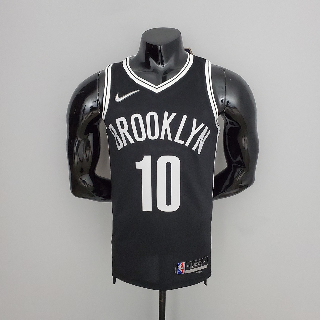 75th Anniversary Simmons #10 Nets Black NBA Jersey S-XXL