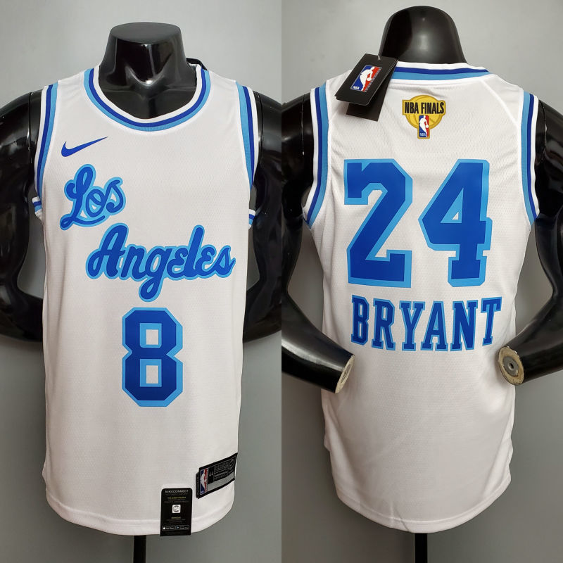 Before Bryant #8 After Bryant #24 Lakers white NBA jersey Size  XS-XXL