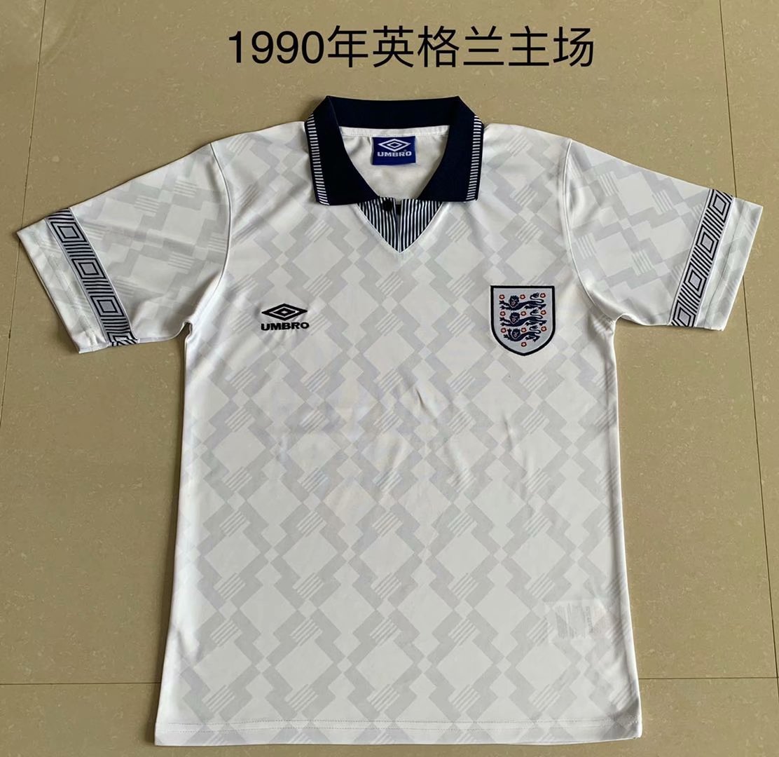 1990 England Home Retro Soccer Jerseys Yupoo