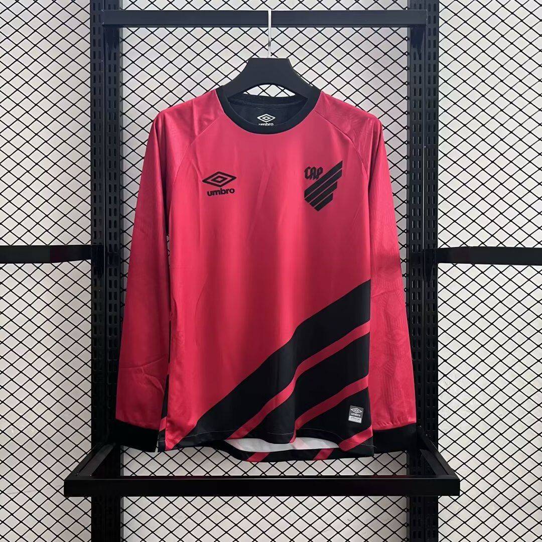 23-24 Club Athletico Paranaense Home Long Sleeve Soccer Jerseys Yupoo