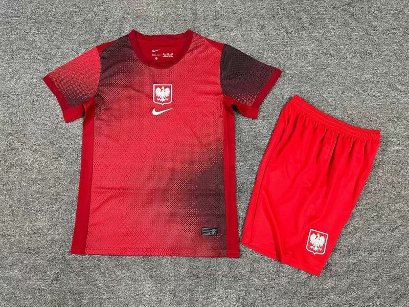 2024 Poland Away Kids Soccer Jerseys Yupoo