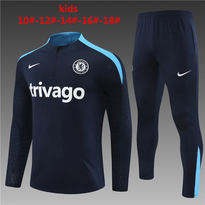 24-25 Chelsea Kids Player Long Sleeve Training Suit Yupoo