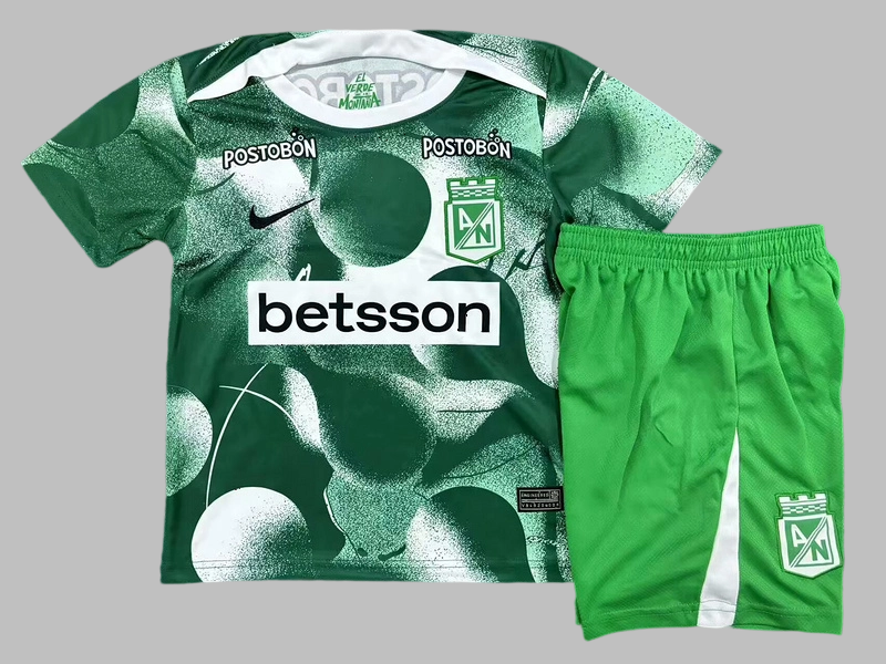 25-26 Atletico Nacional Kids Training Soccer Suit Yupoo