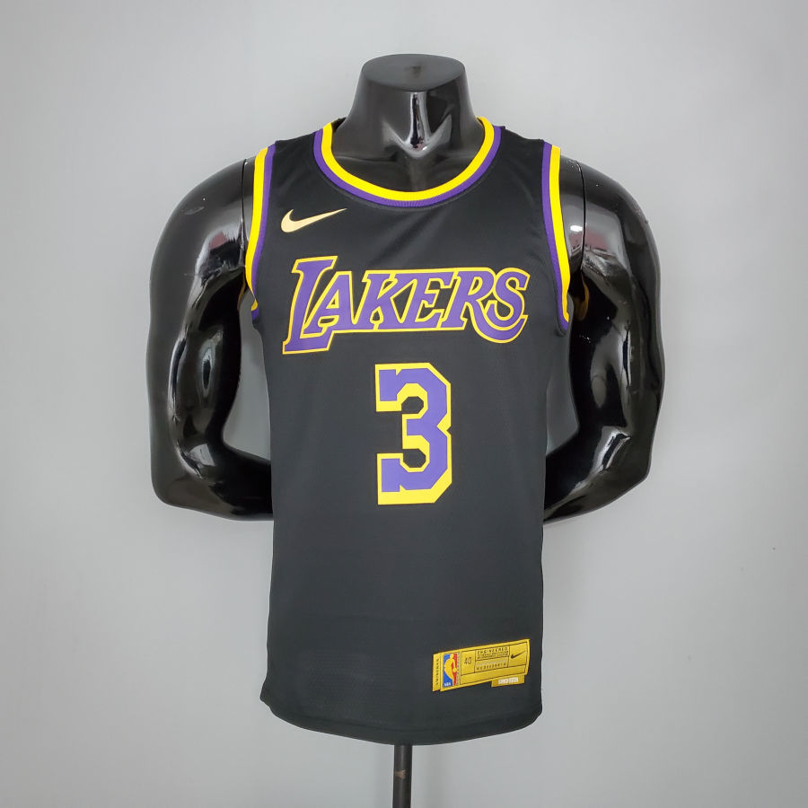 2021 DAVIS#3 Lakers Bonus Edition Black NBA Jersey S-XXL