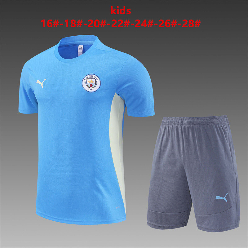 24-25 Manchester City Kids Training Soccer Jerseys Yupoo