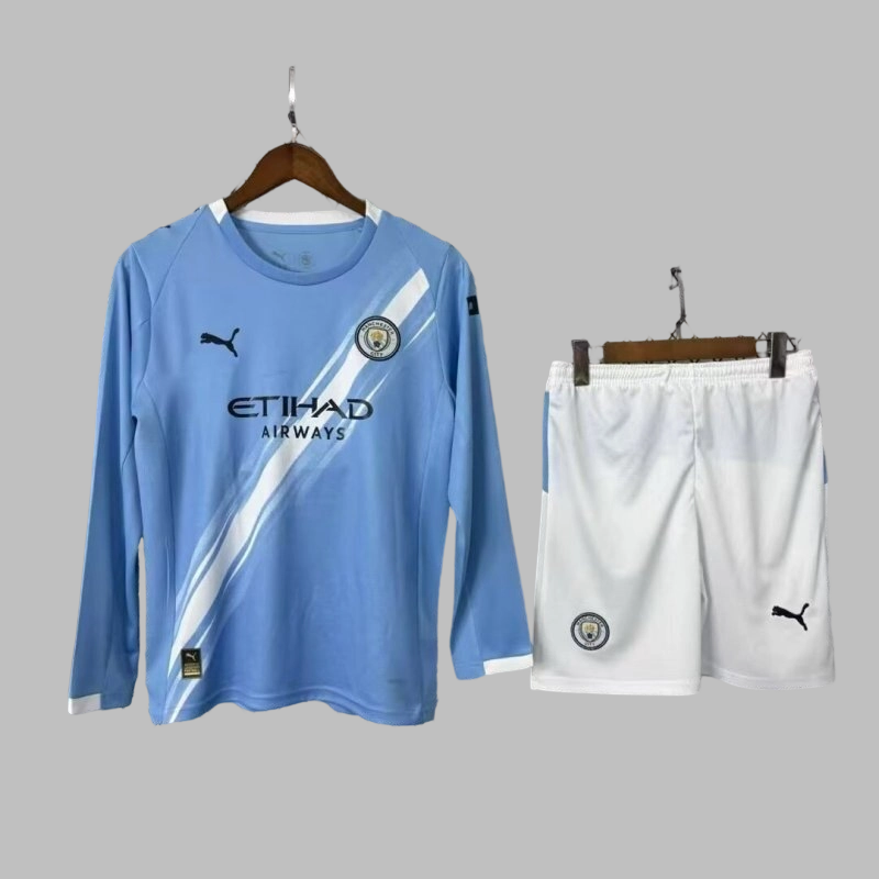 25-26 Manchester City Home Long Sleeve Cheap Soccer Jerseys Yupoo