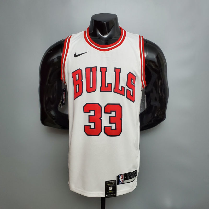 PIPPEN#33 Chicago Bulls white  NBA jersey Size S-XXL Nike connect recognition
