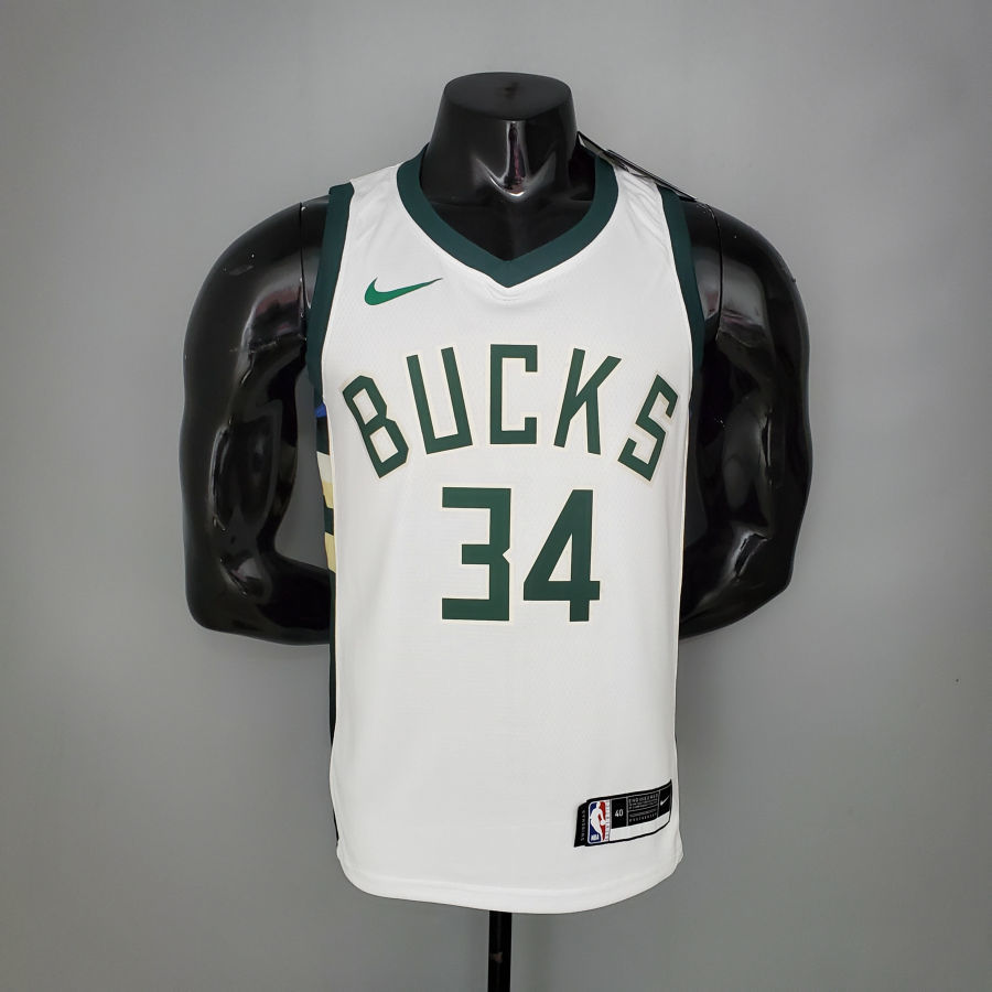 2021 Antetokounmpo #34 BUCKS Home White NBA Jersey S-XXL