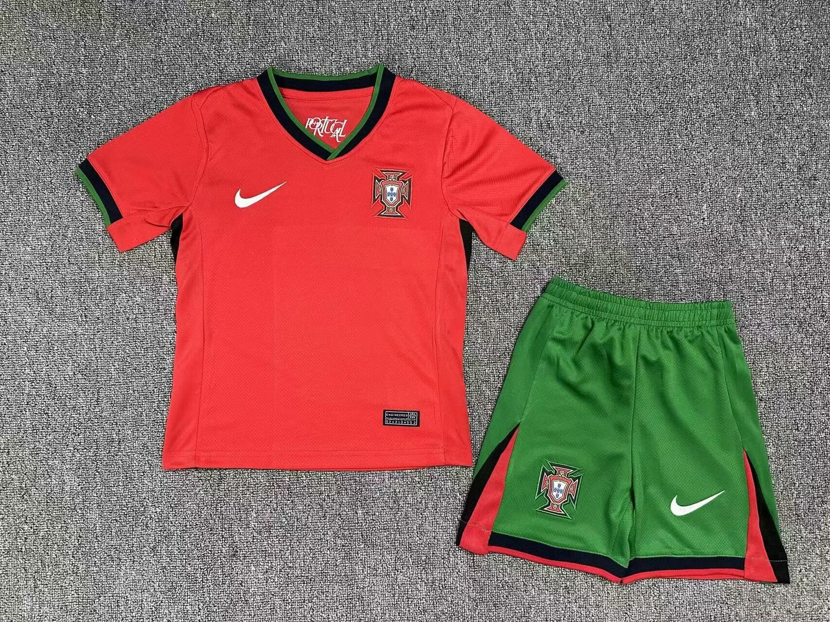 2024 Portugal Home Kids Soccer Jerseys Yupoo