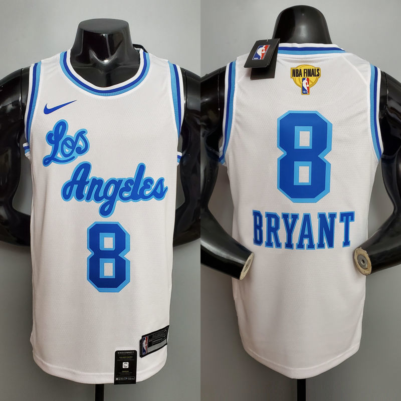 Retro night Bryant #8 Lakers white NBA jersey Size XS-XXL