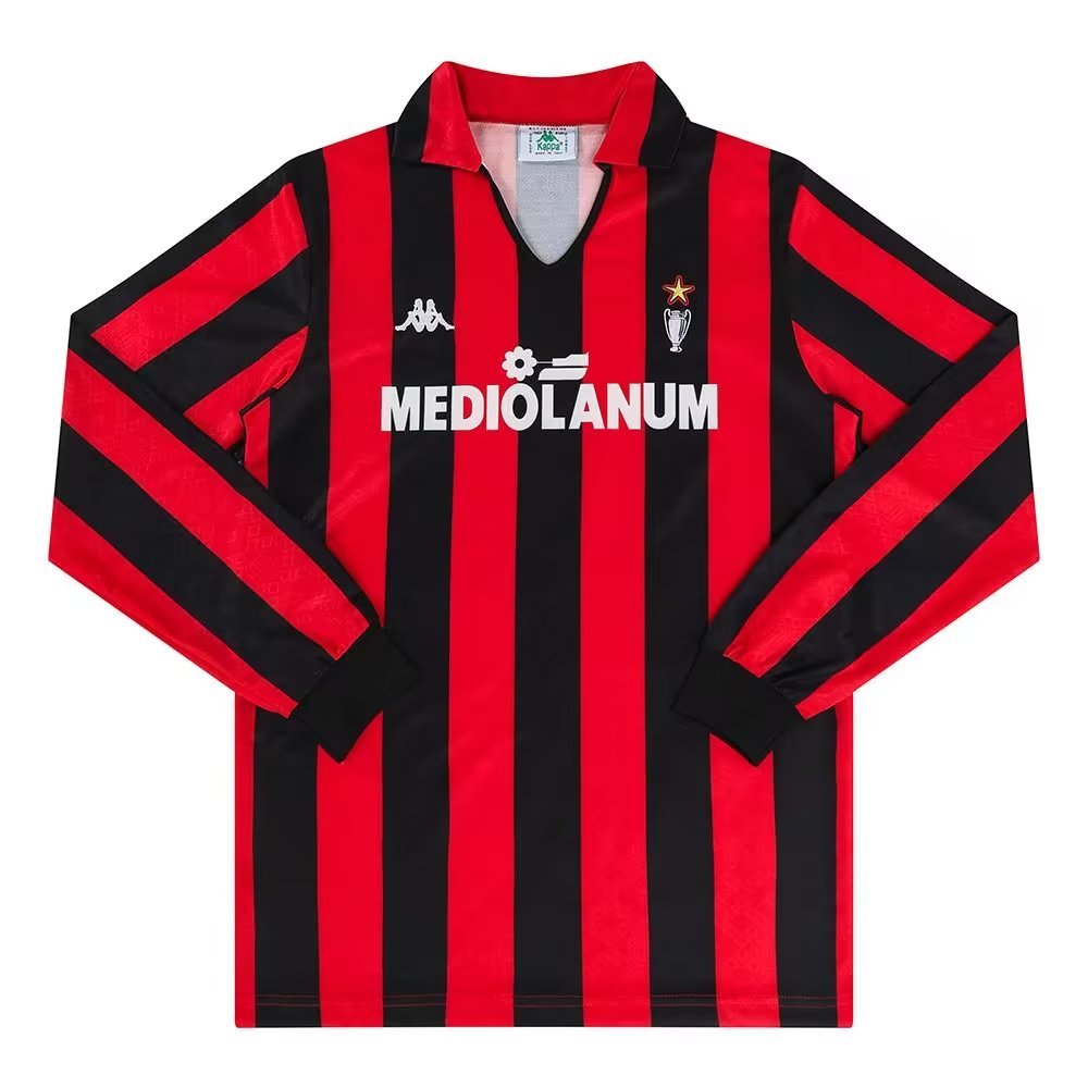 1989-90 AC Milan Home Retro Long Sleeve Soccer Jerseys Yupoo