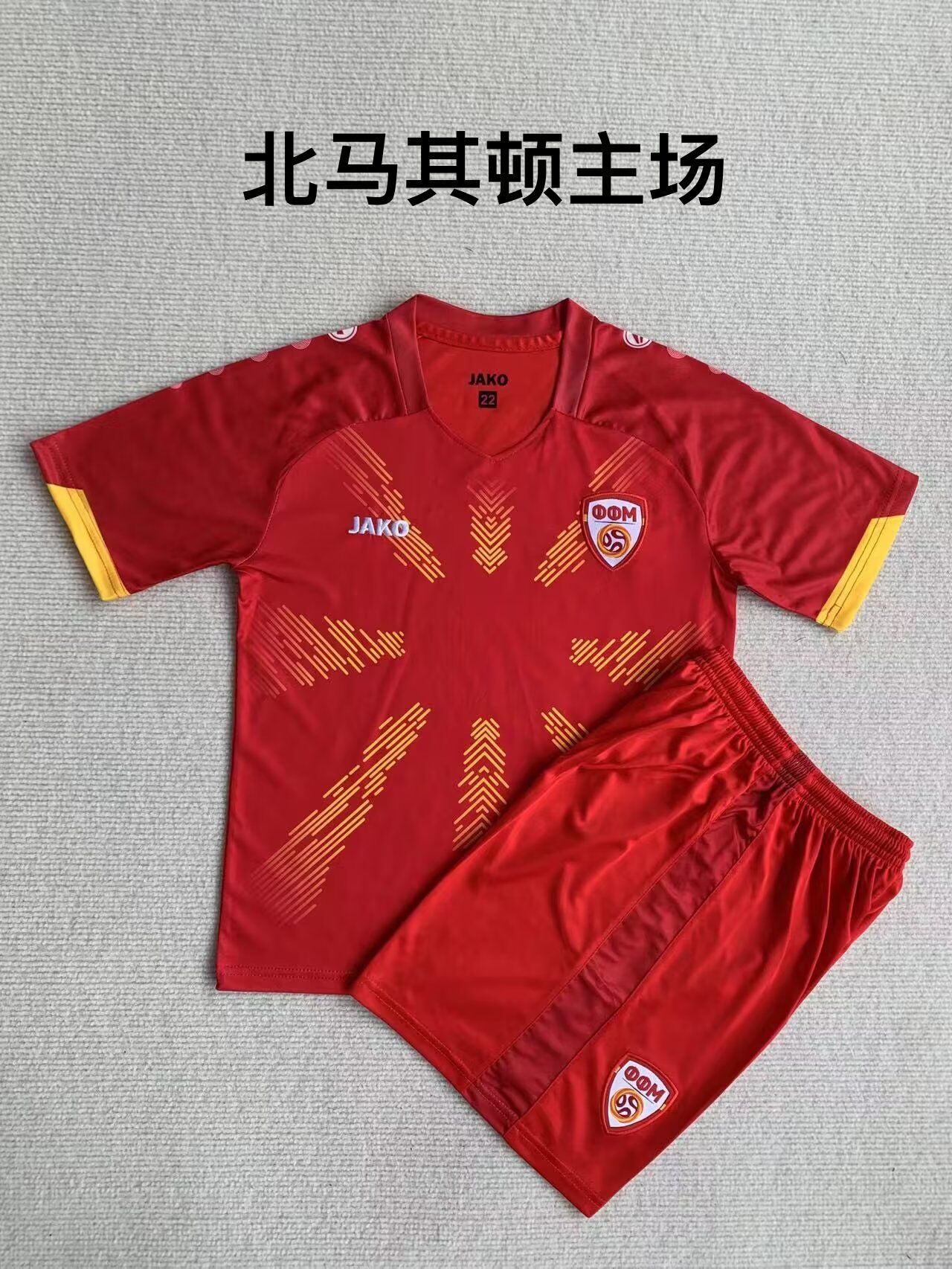 23-24 Northern Macedonia Home Kids Soccer Jerseys Yupoo