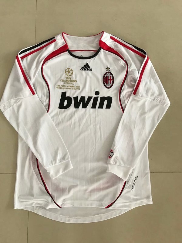 2006-07 AC Milan Away Retro Long Sleeve Soccer Jerseys Yupoo