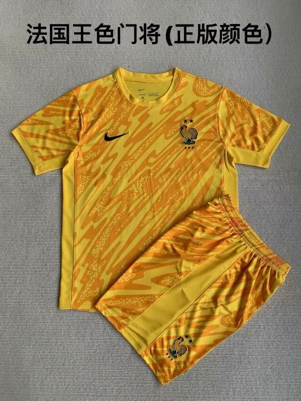 2024 France Goalkeeper Adults And Kids Soccer Jerseys Yupoo