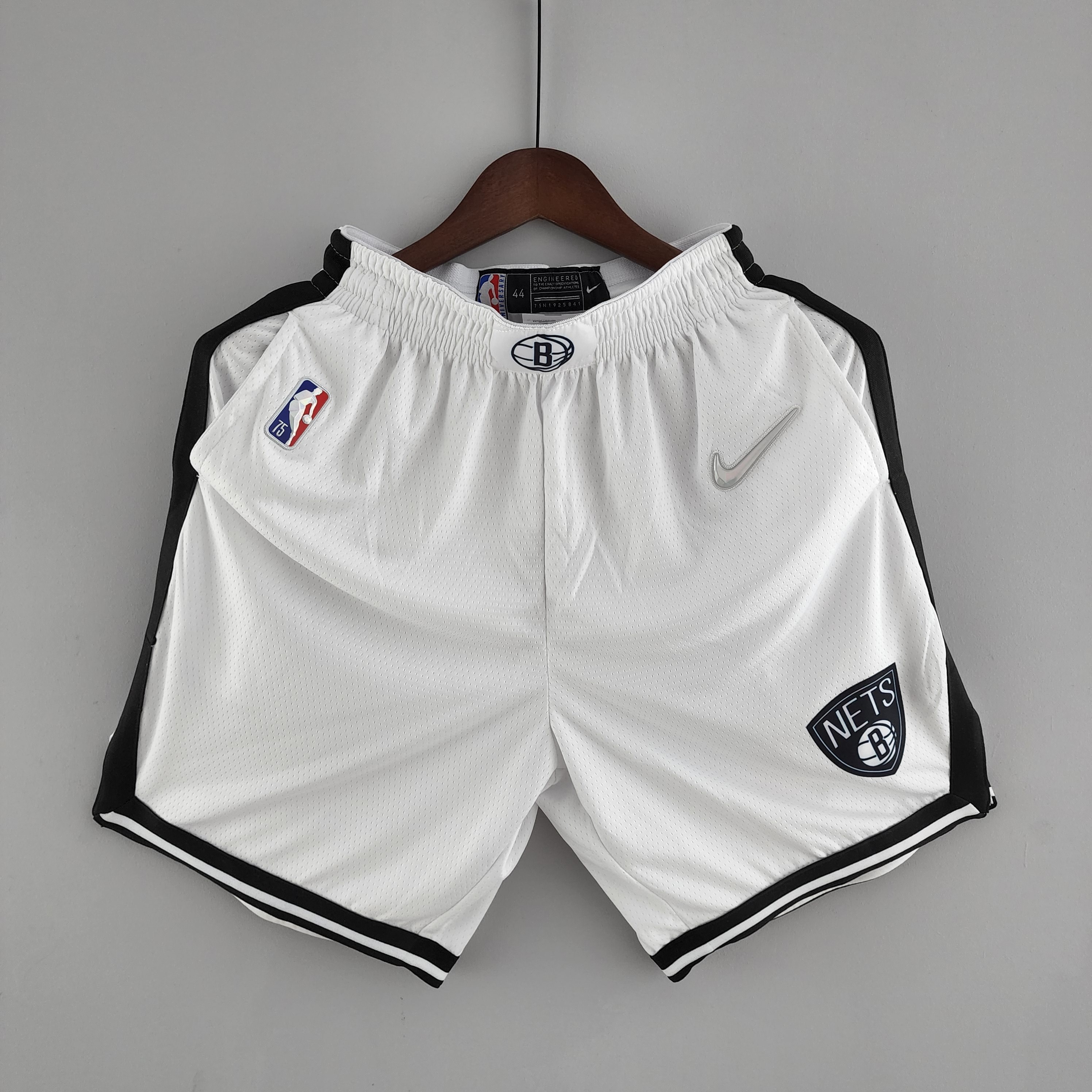 75th anniversary Brooklyn Nets White NBA shorts S-XXL