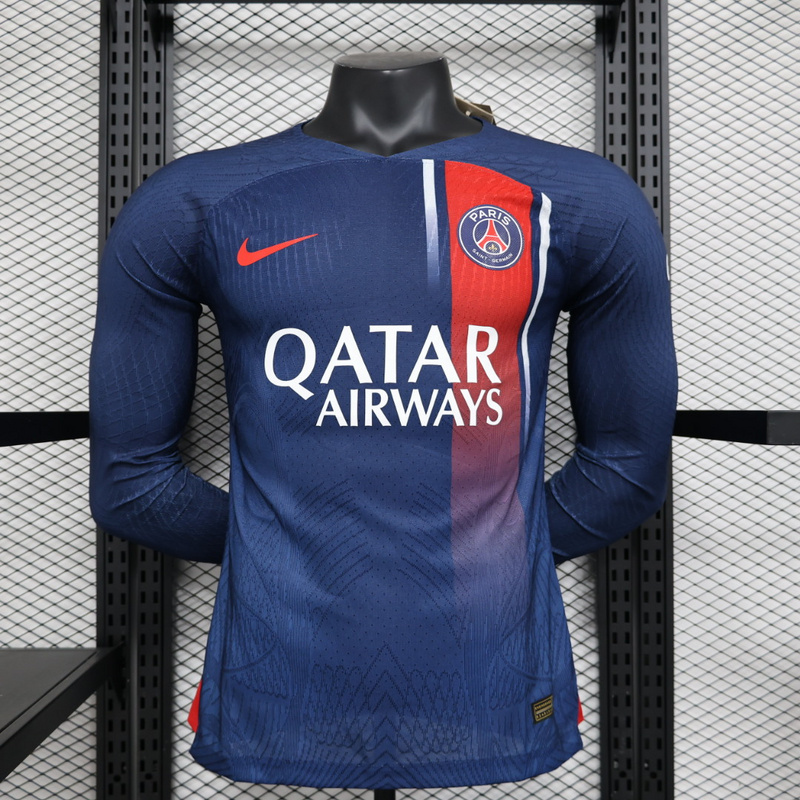 23-24 Paris Home Player Version Long Sleeve Soccer Jerseys Yupoo