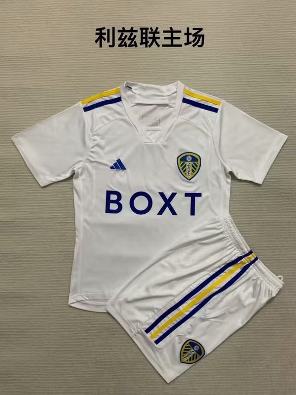 23-24 Leeds United Home Kids Soccer Jerseys Yupoo