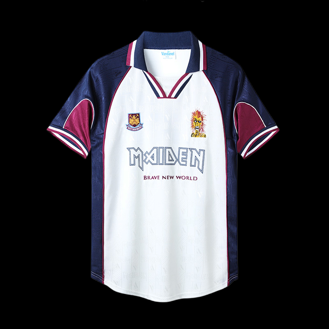 Retro 1999 -2001 West Ham x Iron Maiden Away S-XXL