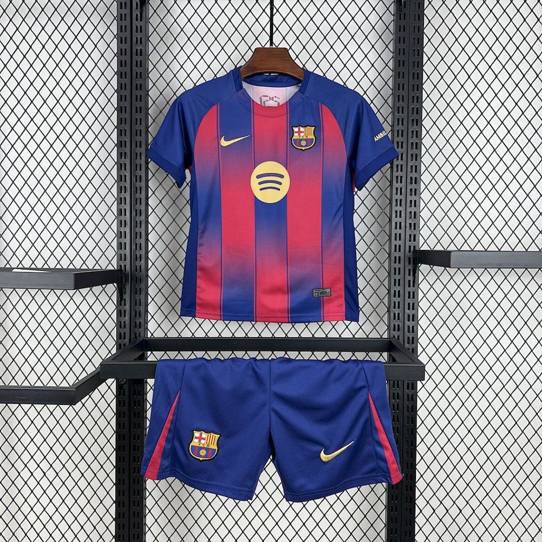 Barcelona 2025/26 Home Kids Kit