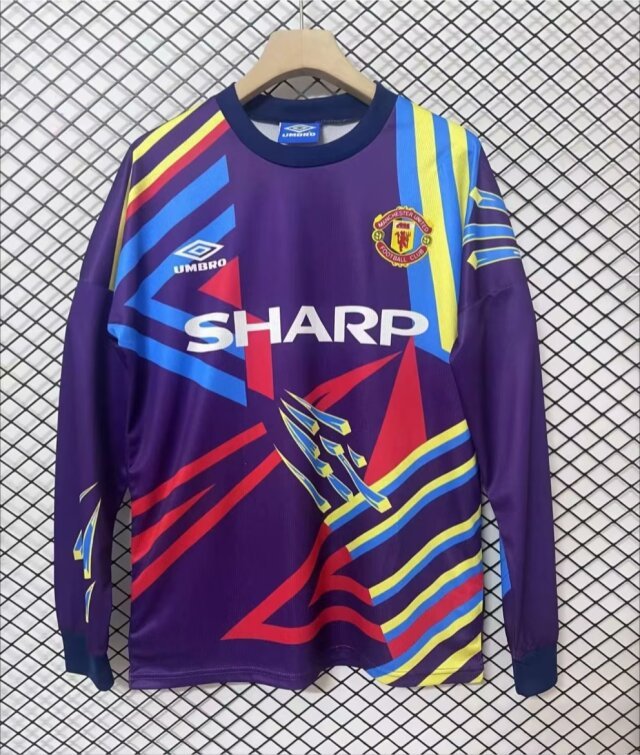 1992-93 M-anchester U-nited Goalkeeper Retro Long Sleeve Soccer Jerseys Yupoo