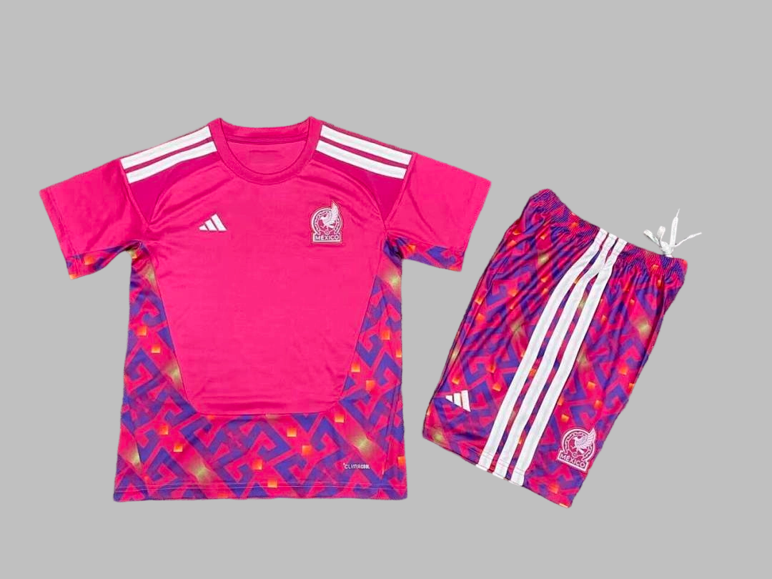 2026 Mexico Goalkeeper Kids Cheap Soccer Jerseys Yupoo