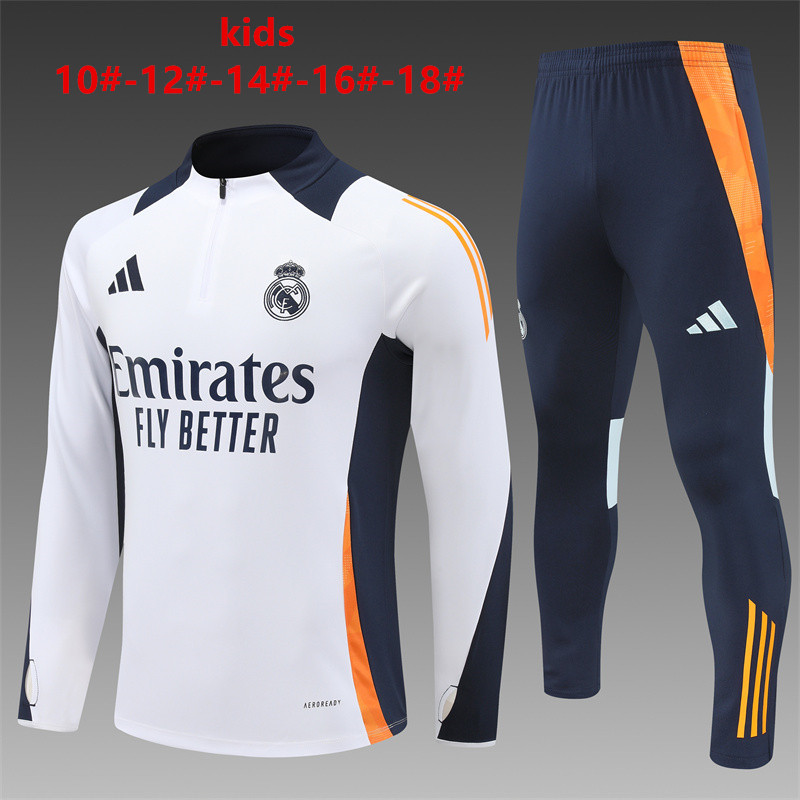 24-25 Real Madrid Kids Long Sleeve Training Suit Yupoo