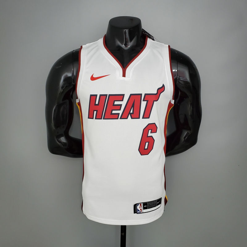 Miami Heat JAMES#6 white NBA Jersey S-XXL
