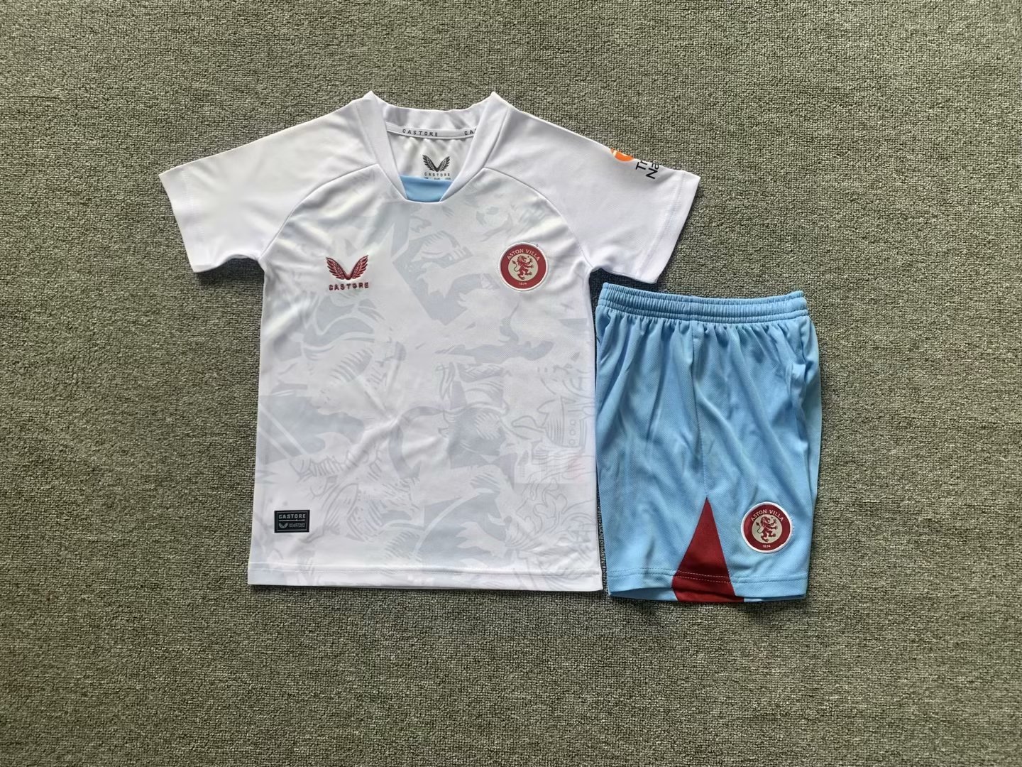 23-24 Aston Villa Away Kids Soccer Jerseys Yupoo