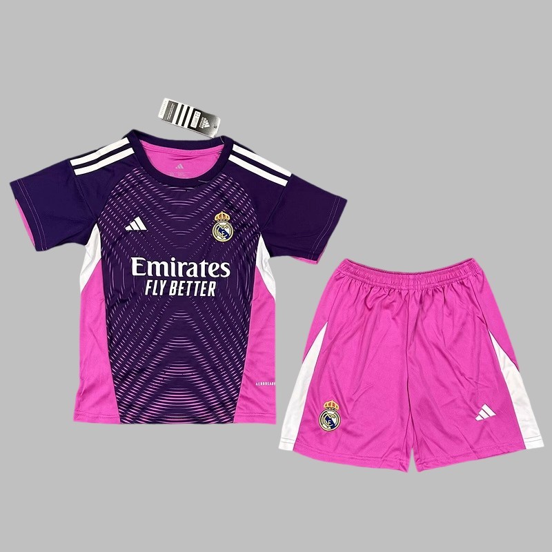 25-26 Real Madrid Goalkeeper Kids Cheap Soccer Jerseys Yupoo
